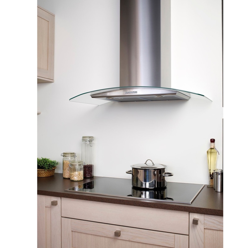 Kitchen hood Vision-E/F 90cm steel