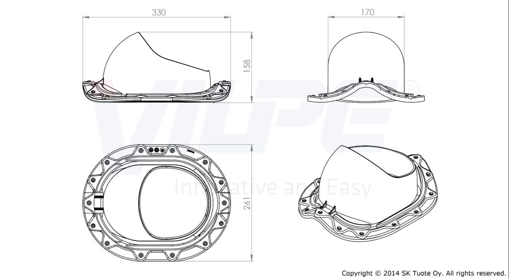 Vilpe PASS-THROUGH ELEMENT FOR CORRUGATED SHEET METAL ROOFING