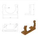 Modulárny úchyt DN90 rozmery