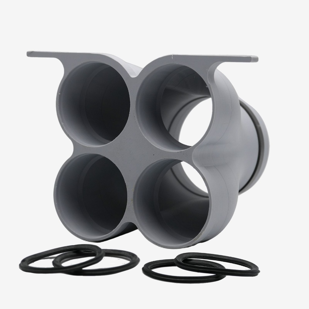 Straight Distributor 4x DN90, neck 125