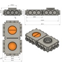 Distributor 18x75 4-sided, vertical connection 160