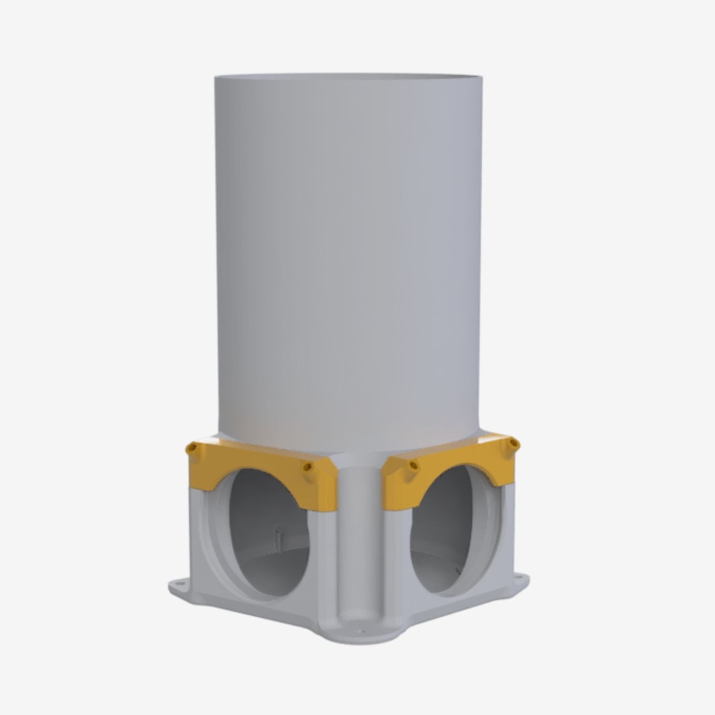 [704016] Plenum box unregulated 2xDN75/125 (outer diameter 75 – inner diameter 63)