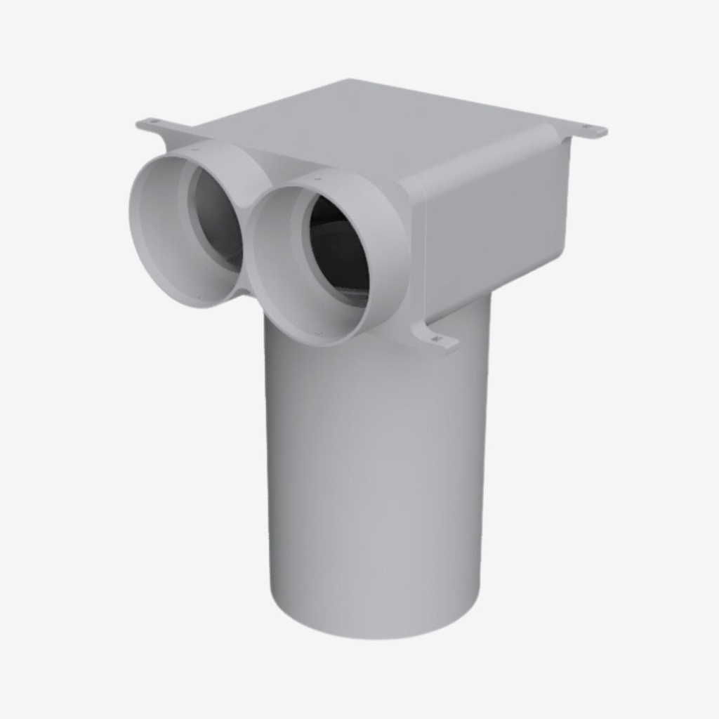 [711121] Přechodový box 2xDN75/125, prodloužení 200 mm
