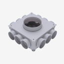 Rozdeľovač 12x75 vertikálne napojenie 160  (vonkajší priemer 75 – vnútorný priemer 63)