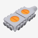 Distributor 15x75 3-sided, horizontal connection 125/160 (outer diameter 75 – inner diameter 63)