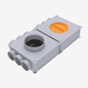 Distributor 9x75 2-sided, vertical connection 160 (outer diameter 75 – inner diameter 63)