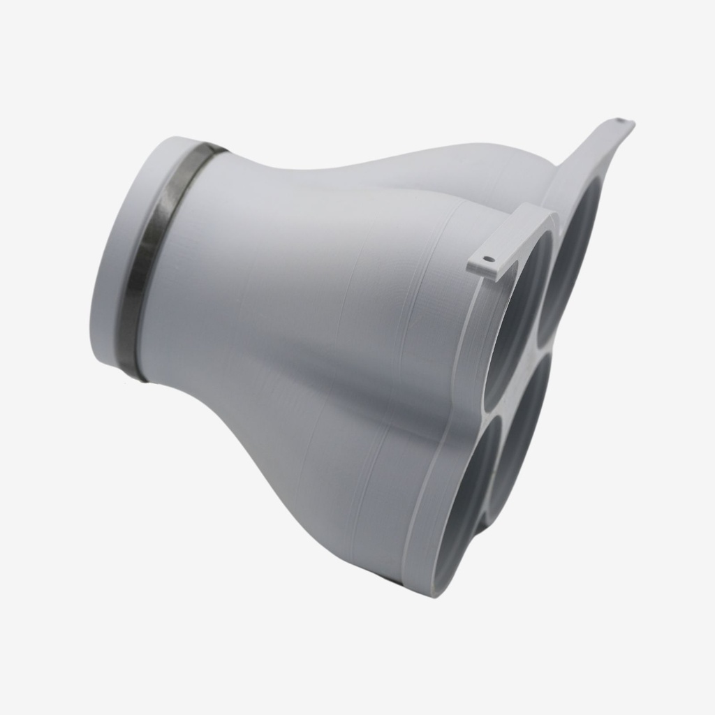 [712039] Distribution box cone 4xDN90, throat 125