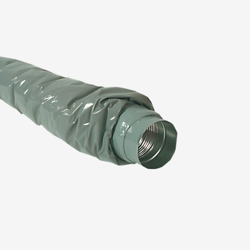 [16432] Flexible insulated sound attenuator DN125 (FF), length 1.5m, 50mm insulation