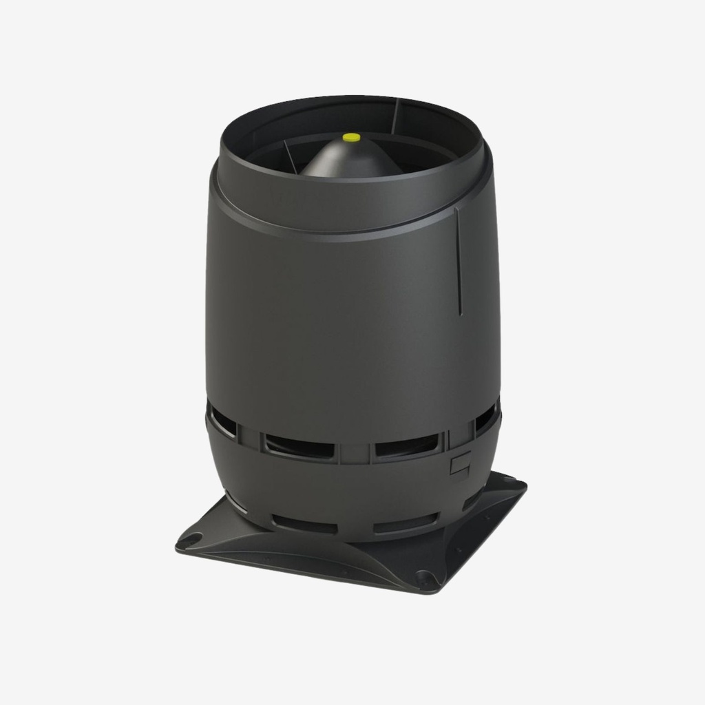 [350032] Vilpe Větrací hlavice FLOW 160S + montážní deska 300X300 (Black)