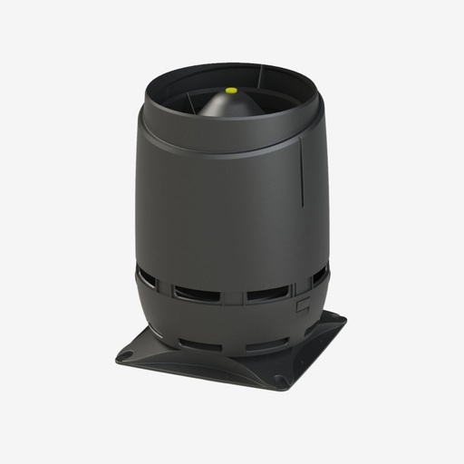 [350032] Vilpe Ventilation Cap FLOW 160S + Mounting Plate 300x300 (Black)