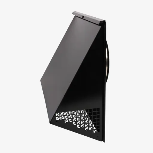 [119684] Wall cowl V21 Ø200 black
