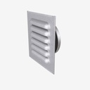 Fixed louvre w/nipple 6X6 "Ø125 steel