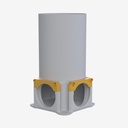 Plenum box unregulated 2xDN75/125 (outer diameter 75 – inner diameter 63)