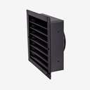 Wall louver V13 Ø160 black